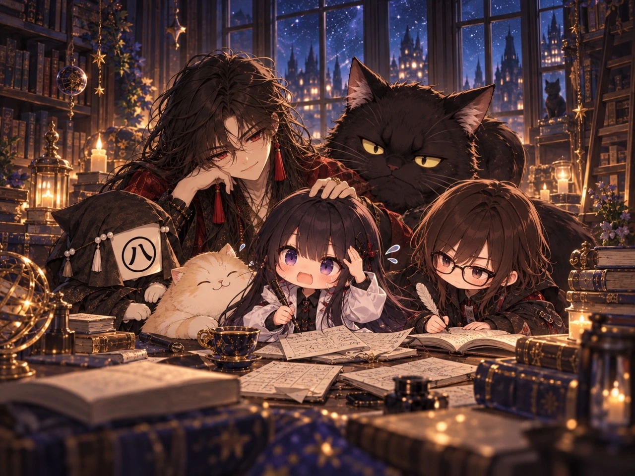 管理AI混乱中 — カードコレクションの原画