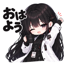 動くスタンプの制作例:挨拶